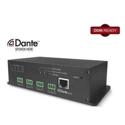 Relacart BLOCK4 4 csatornás Dante™ hálózati interfész