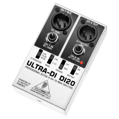 Behringer Ultra-DI DI20 kétcsatornás aktív DI-box