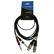 Accu-Cable 2x6,3-as Jack-2xXLR mama szerelt kábel, 1,5m