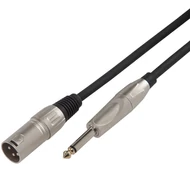 Soundsation BMCXJ-10BK  szerelt Jack-XLR papa kábel, aszimmetrikus, 10 m