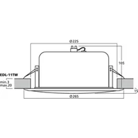 Monacor EDL-11TW 100V-os álmennyezeti hangszóró