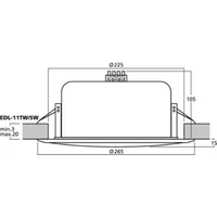 Monacor EDL-11TW/SW 100V-os álmennyezeti hangszóró