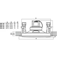 Monacor EDL-28 100V-os álmennyezeti hangszóró