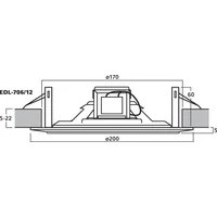 Monacor EDL-706/12 100V-os álmennyezeti hangszóró csomag