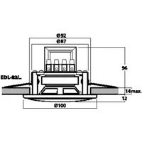 Monacor EDL-82/WS 100V-os álmennyezeti hangszóró