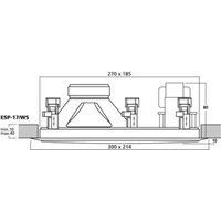 Monacor ESP-17/WS 100V-os álmennyezeti hangszóró