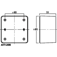 Monacor ATT-200 fali doboz hangerő szabályzóhoz 