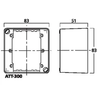 Monacor ATT-300 fali doboz hangerő szabályzóhoz 