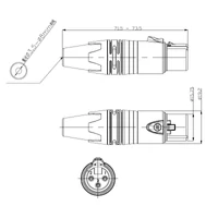 Seetronic SC3FXX-B 3 pólusú XLR lengő mama