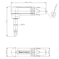 Seetronic SP2RX-B mono 6,3-as pipa Jack dugó