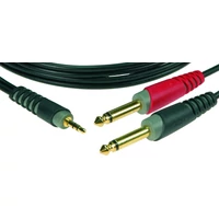 Klotz AY50100 szerelt 3,5-ös sztereo Jack - 2 x 6,3-as Jack kábel, 1 méter