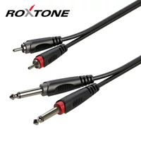 Roxtone RACC150L1 2 x RCA - 2 x 6,3-as Jack kábel, 1m