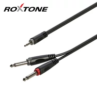 Roxtone RAYC130L1 3,5-ös st. Jack - 2x6,3-as Jack kábel, 1m