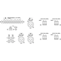 Monacor PA-4040MPX audio Matrix, 4 zónás keverő