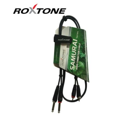 Roxtone RACC150L1 2 x RCA - 2 x 6,3-as Jack kábel, 1m