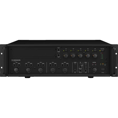 Monacor PA-1240 5 zónás 100V-os keverőerősítő 