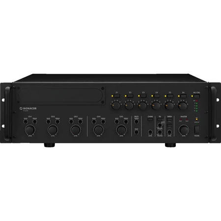 Monacor PA-6240 6 zónás 100V-os keverőerősítő 