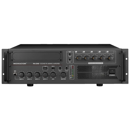 Monacor PA-5240 5 zónás 100V-os keverőerősítő 