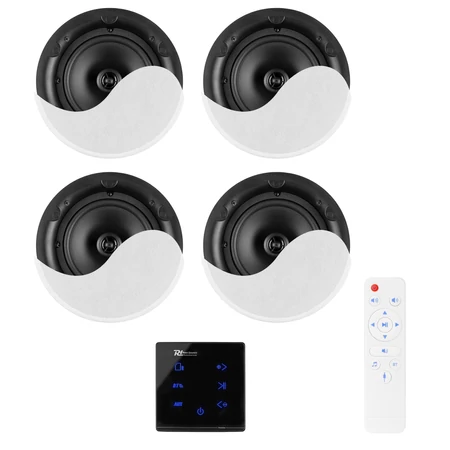Power Dynamics A100B-SET beépíthető álmennyezeti hangszóró szett (6,5″) – erősítővel