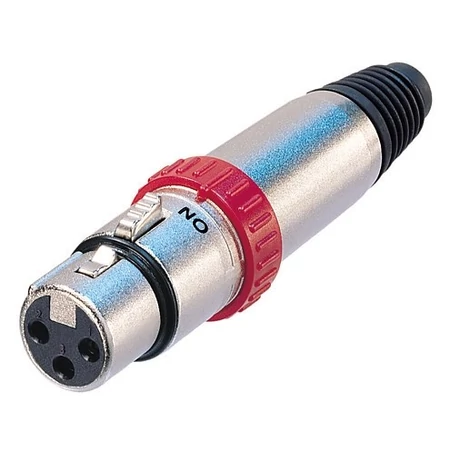 Neutrik NC3FXS 3 pólusú XLR lengő mama, kapcsolóval
