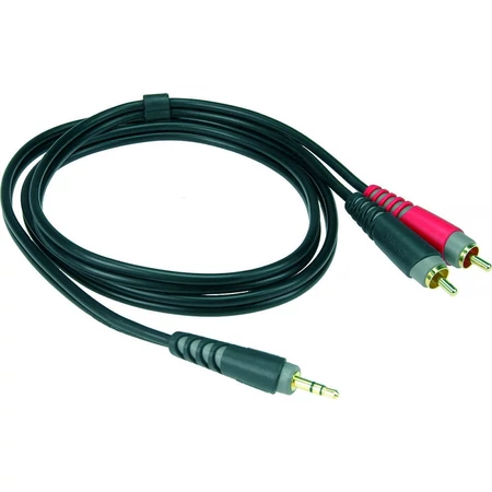 Klotz AY70100 szerelt 3,5-ös sztereo Jack - 2 x RCA kábel, 1 méter