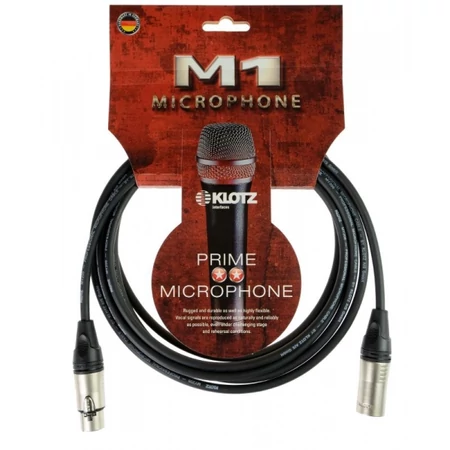 Klotz mikrofonkábel, M1K1FM0030 Klotz XLR3M - XLR3F csatlakozók, 0,3m