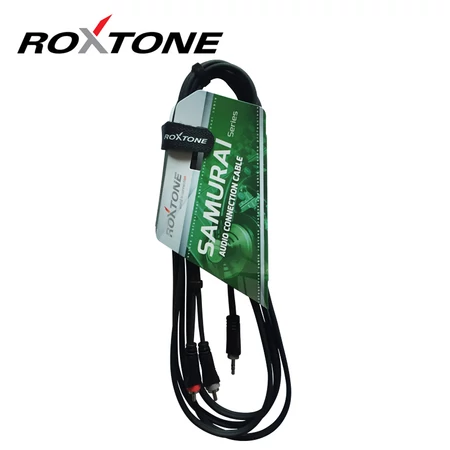 Roxtone RAYC150L3 - 3,5-ös st. Jack - 2xRCA kábel, 3m