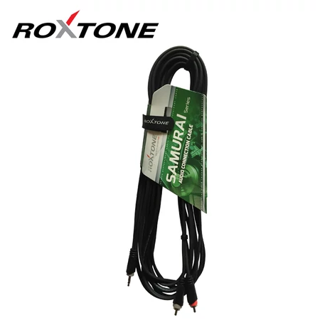 Roxtone RAYC150L6 - 3,5-ös st. Jack - 2xRCA kábel, 6m