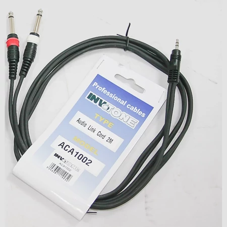 Invotone ACA-1002 3,5 Jack-2x6,3-as Jack kábel, 2 m