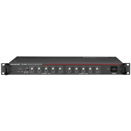 Monacor PA-24AD 10 csatornás vonali splitter 