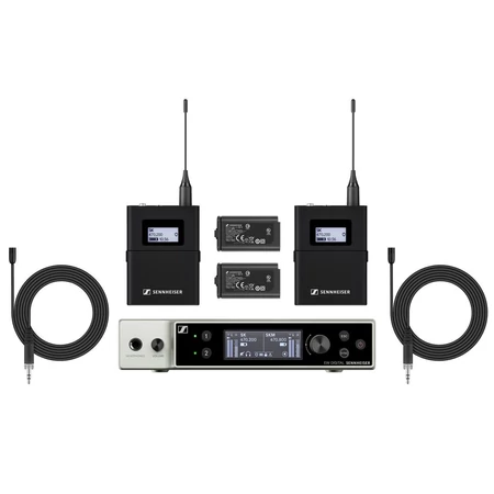 Sennheiser EW-DX MKE 2 SET (Q1-9) Digitális kétcsatornás csiptetős mikrofon szett